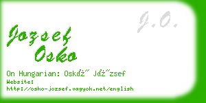 jozsef osko business card